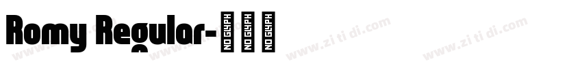 Romy Regular字体转换